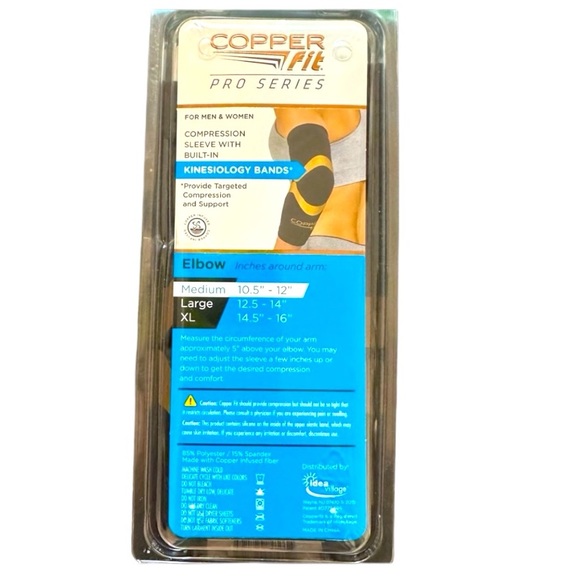 New in box Copper Fit Pro Series Kinesiology Elbow Sleeve Sz XL - Picture 3 of 16
